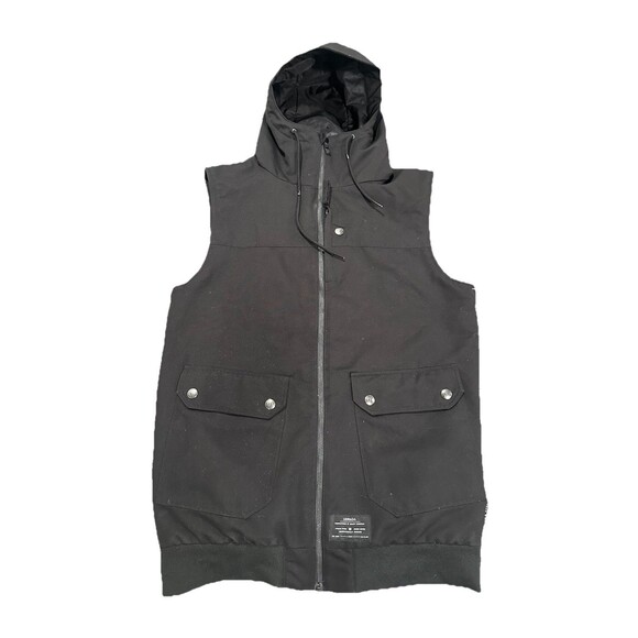 Armada Men’s Black Insulated Utility Ski Vest Size Small Hooded 110102 - Picture 1 of 9